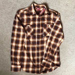 NWT Cherry Gold Ombré Flannel Shirt
